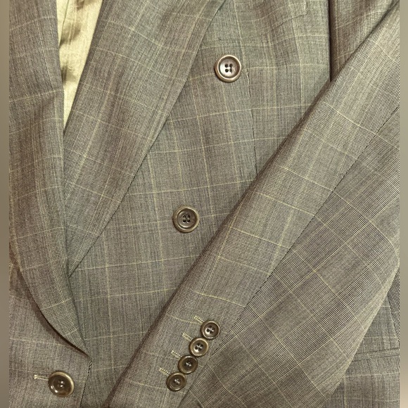 💫VINTAGE Hugo Boss Al Capone Catania 100% Virgin Wool Checked Men’s Suit - Picture 5 of 15
